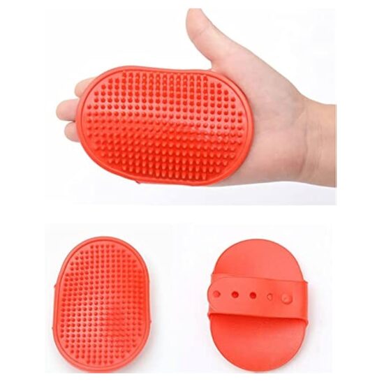 DOGS "Magic" kažoka ķemme no gumijas 12.5x8cm, sarkana